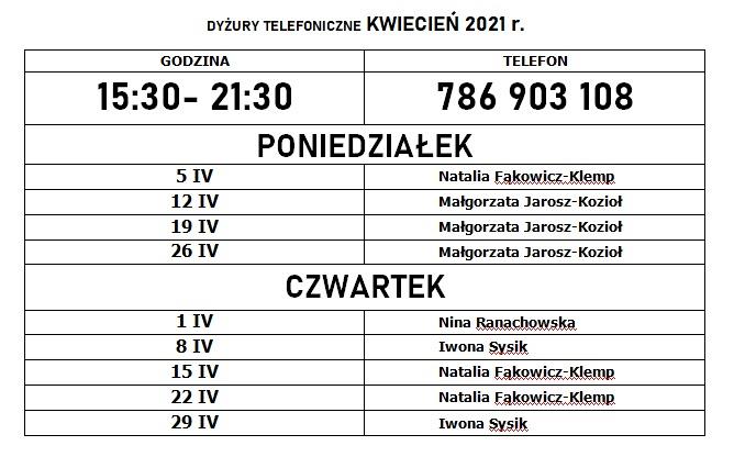 Grafika: Telefon dla osób i rodzin będących w sytuacji kryzysowej.