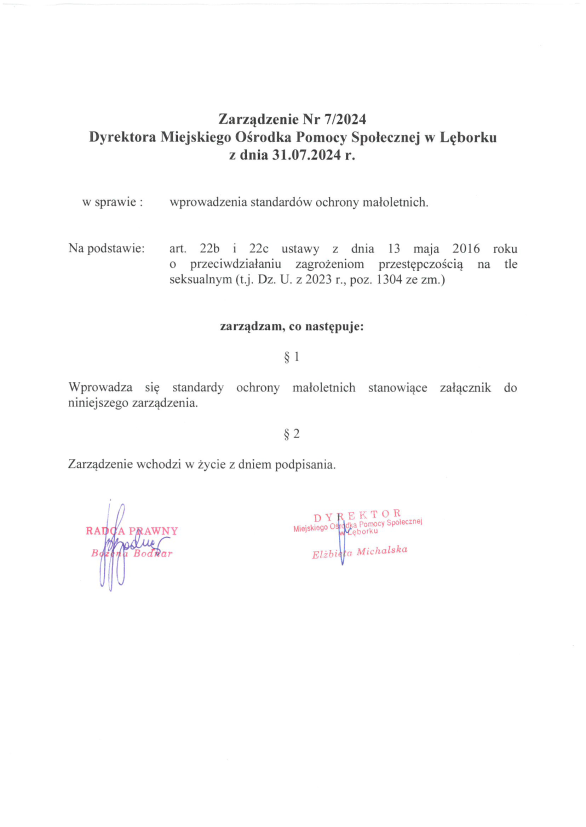 Grafika: Standardy ochrony małoletnich oraz procedury ochrony małoletnich
